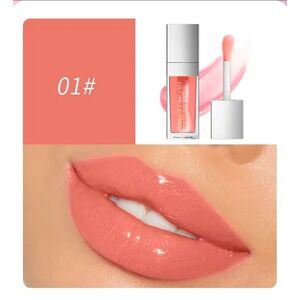 HelloKiss Lip Glow Oil 02 Coral Cherry Oil Infused Nourishing Glossy Lip NEW